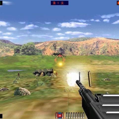 抢滩登陆2005 pc版 游戏画面 海滩防守