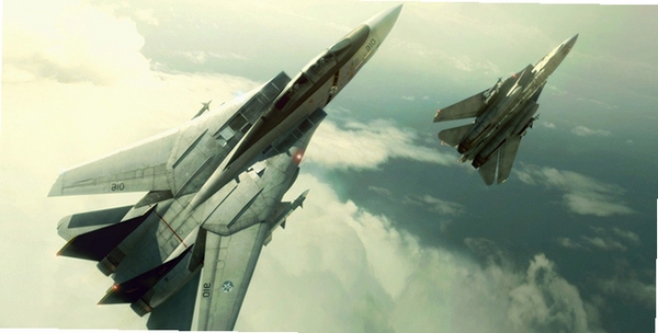 壮志凌云 F-14 战机像素画面