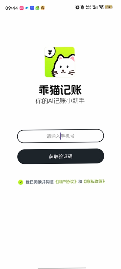 乖猫记账运行截图