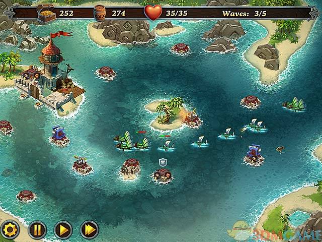 海盗守城中文修改版 pc版 游戏实际战斗画面截图