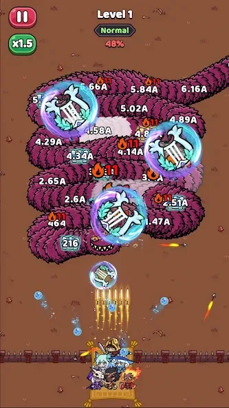 英雄大战疯狂虫虫(Heroes vs Crazy Wiggler)运行截图