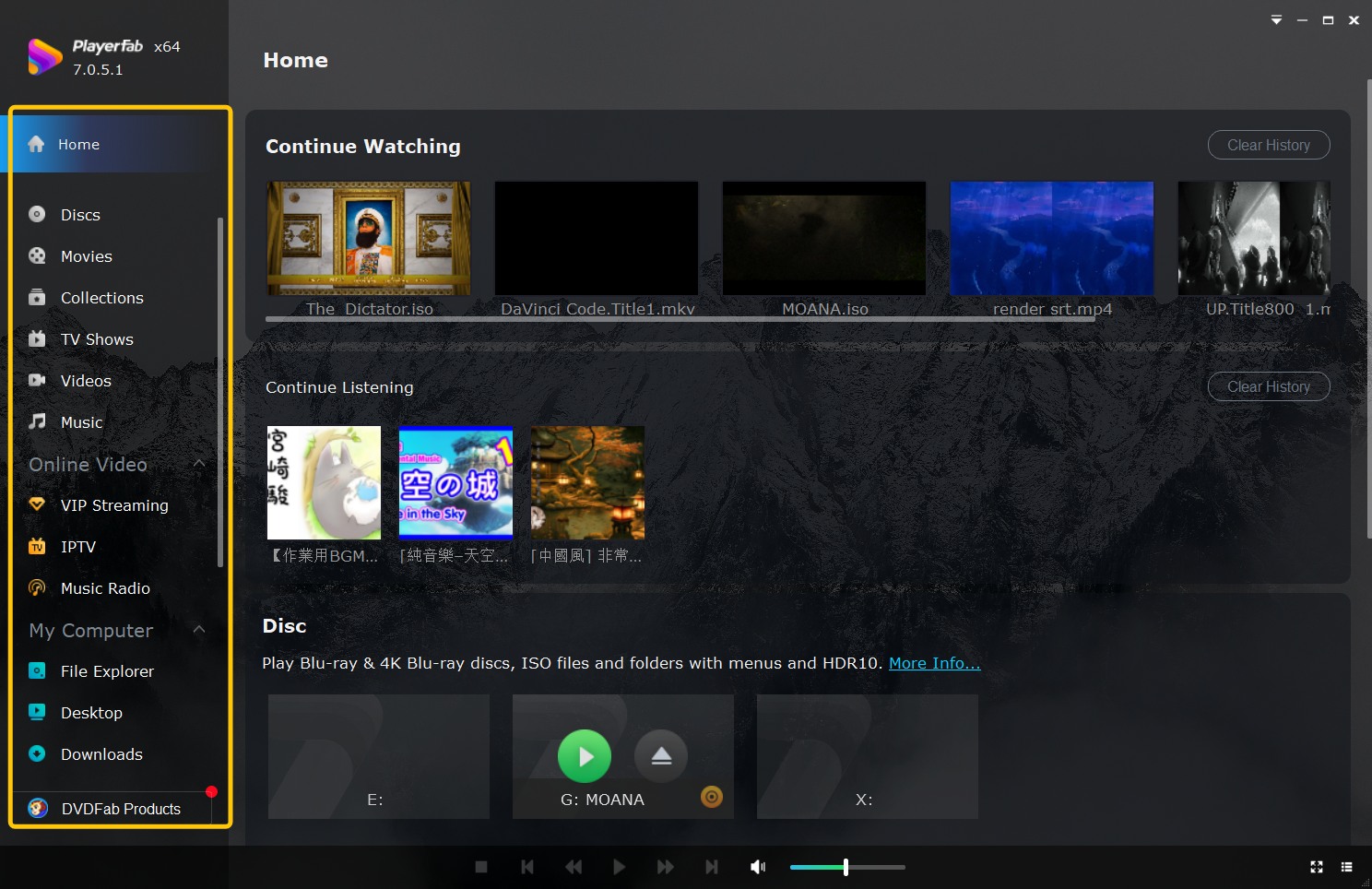 PlayerFab Ultra HD Player运行截图