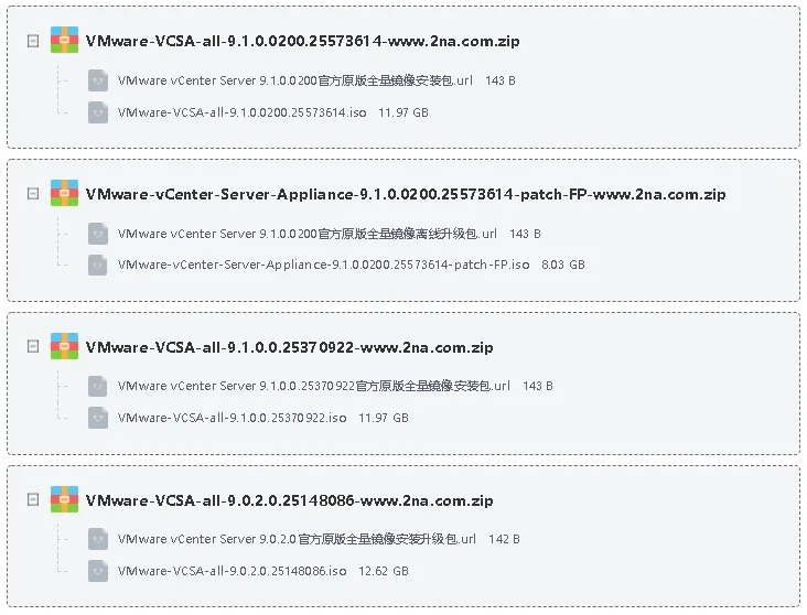 VMware vCenter Server 9.1.0.0200官方原版全量镜像安装/离线升.级包运行截图