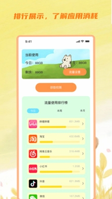 嘉杉流量精灵运行截图