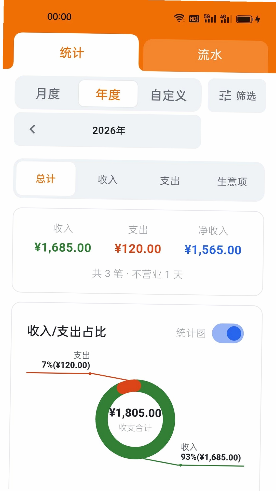 灵活记工记账运行截图