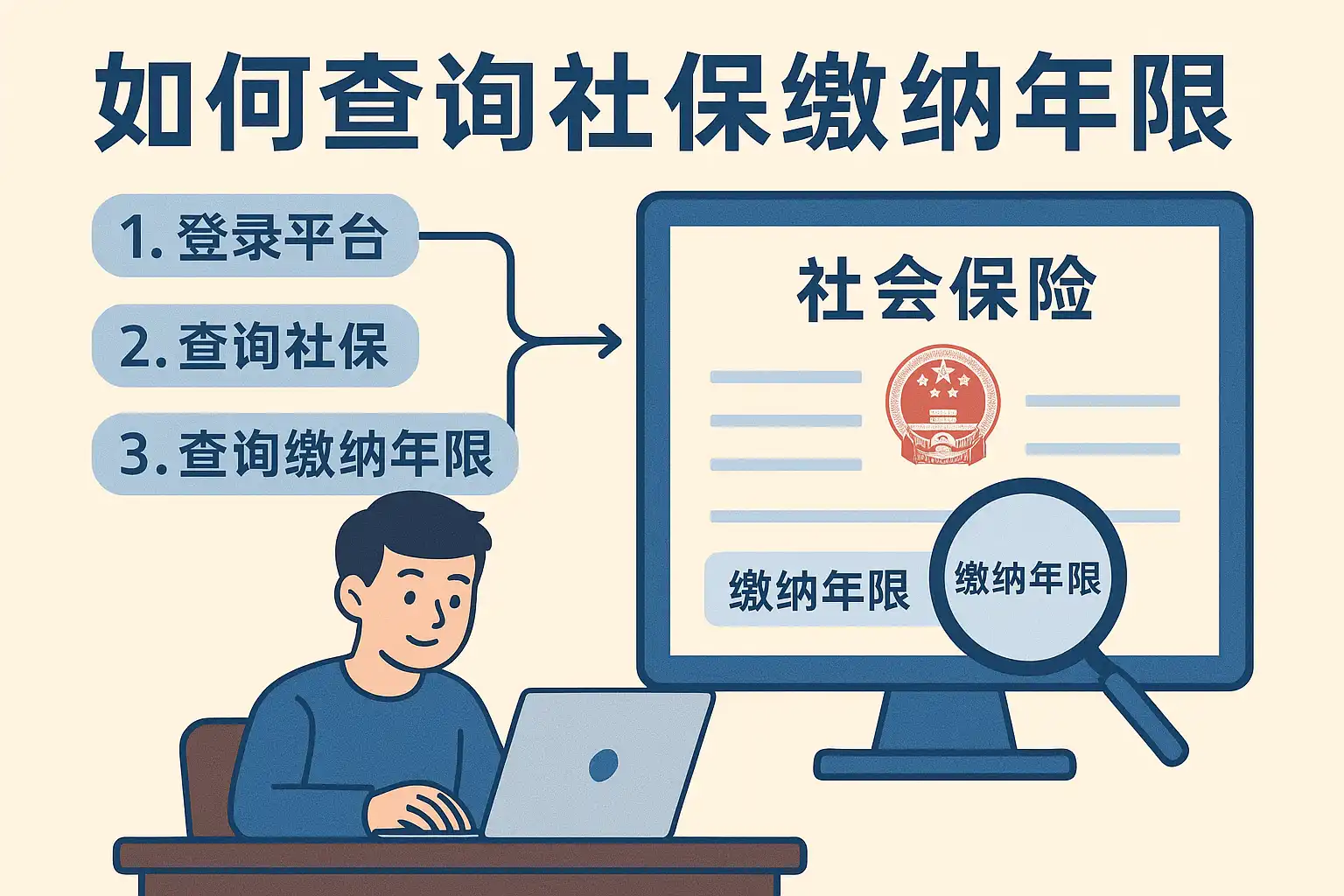 社保医保退休计算器缴费年限核对断缴影响