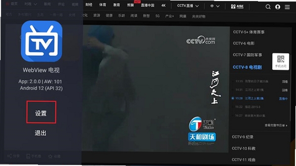WebTV电视直播软件界面