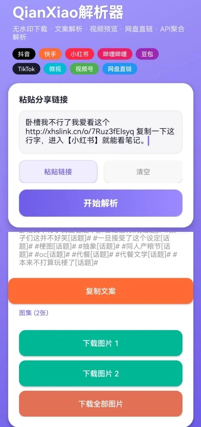 QianXiao解析器运行截图