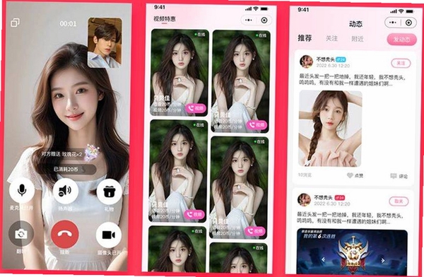 探言视频交友运行截图