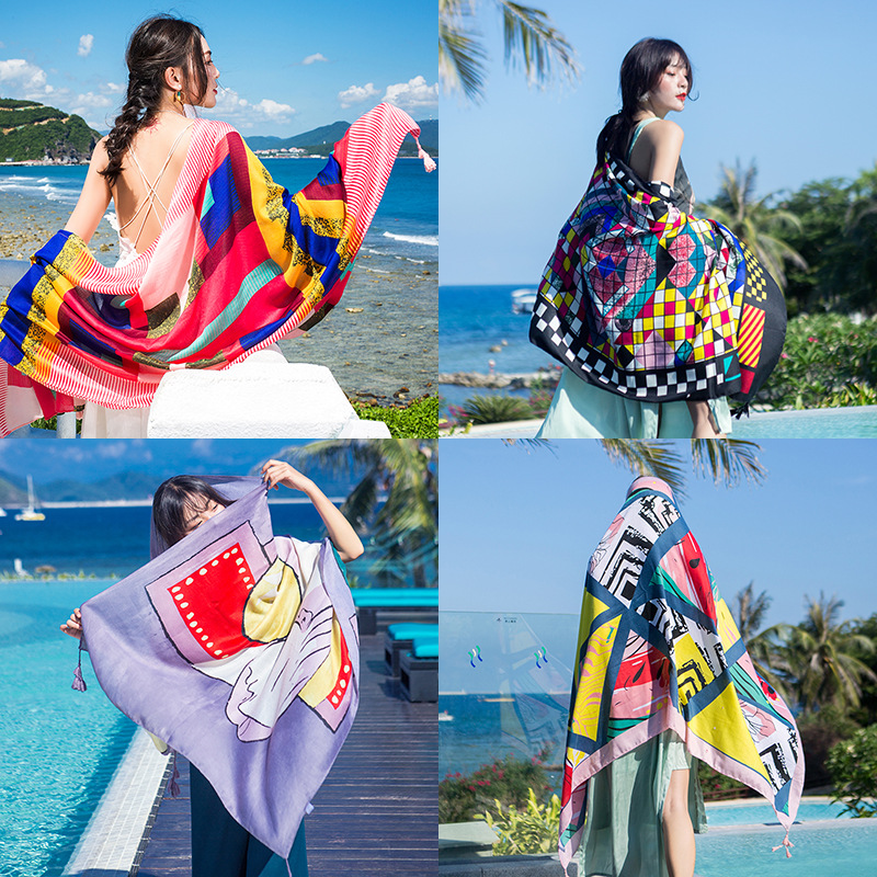 色彩漫游ColorWander旅行拍照丝巾草帽道具搭配