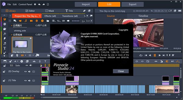Pinnacle Studio 24汉化完整版运行截图