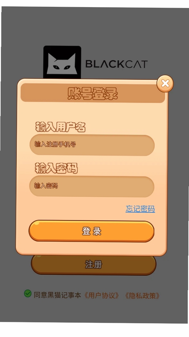 黑猫记事本运行截图