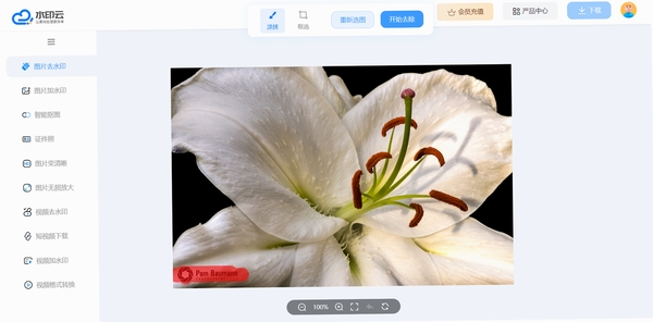花雕图片去水印操作步骤教程截图