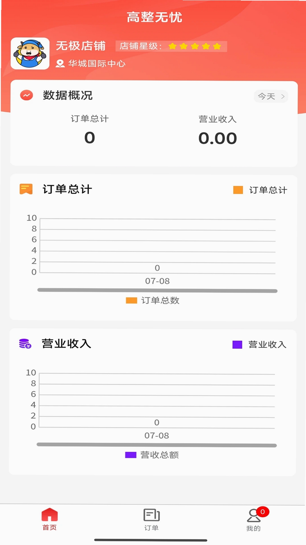 高整无忧商家端运行截图