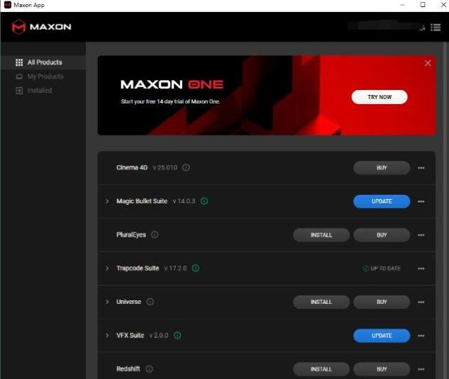 maxon app 2026中文激活版运行截图