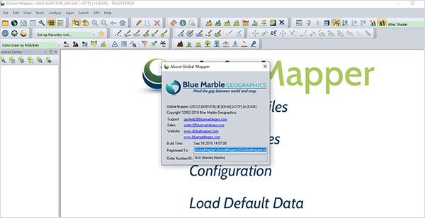 Global Mapper 20中文激活版运行截图