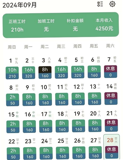 小时工记工时助手运行截图