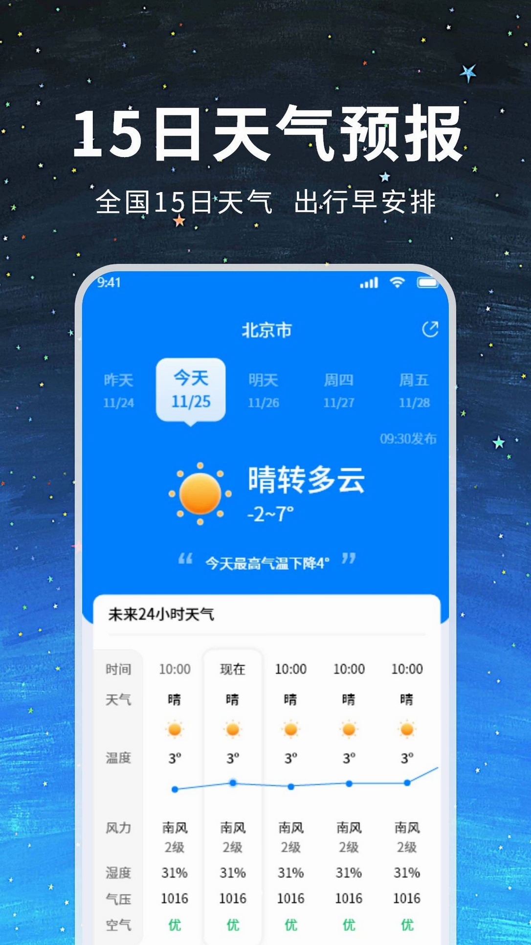 15日天气预告运行截图