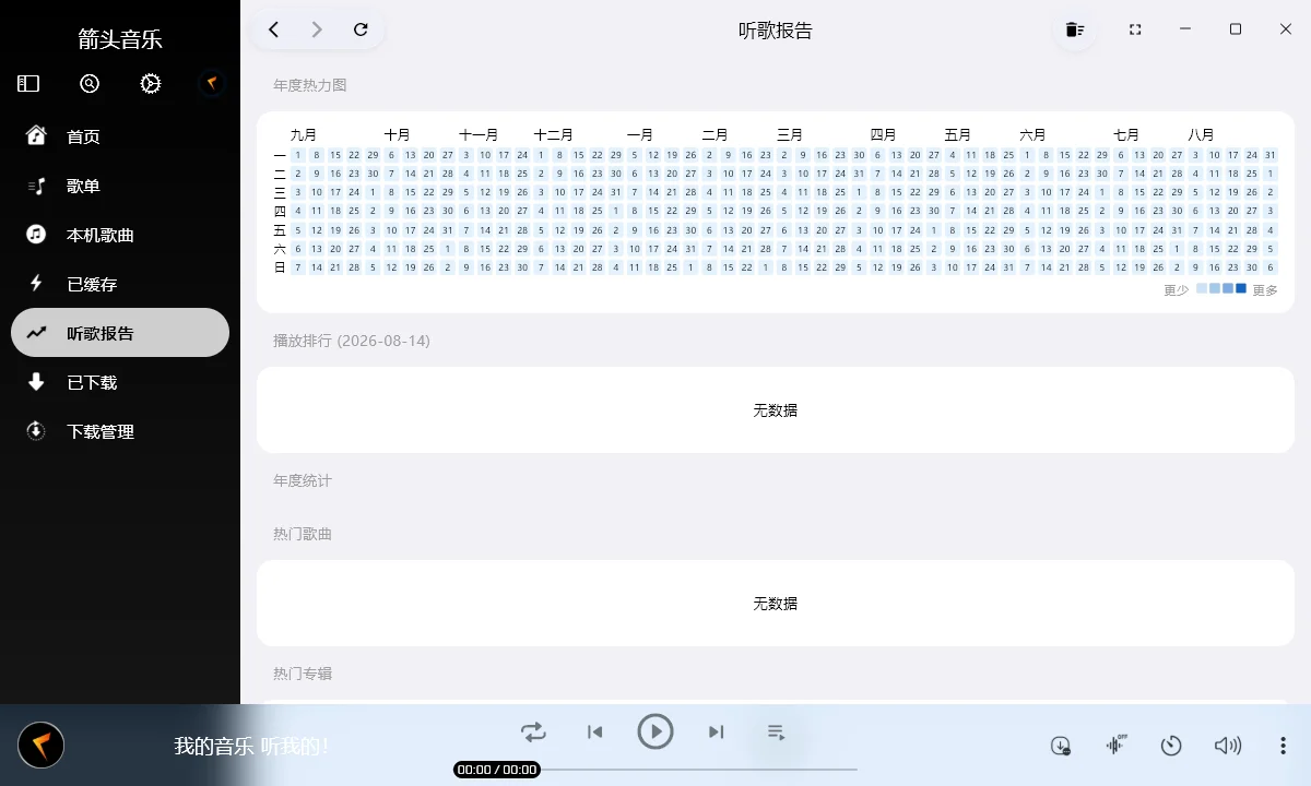 箭头音乐运行截图