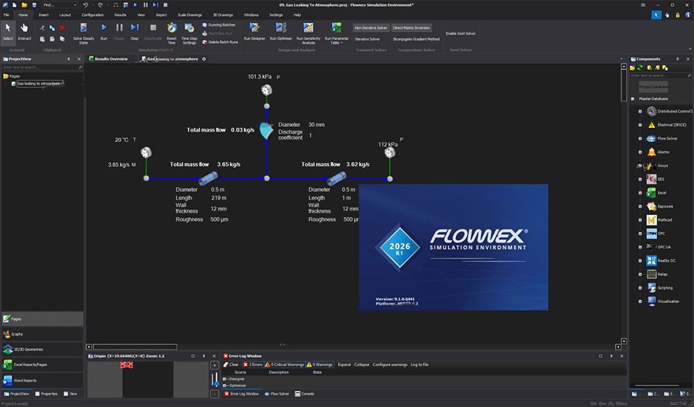 Flownex Simulation Environment 2026中文激活版运行截图