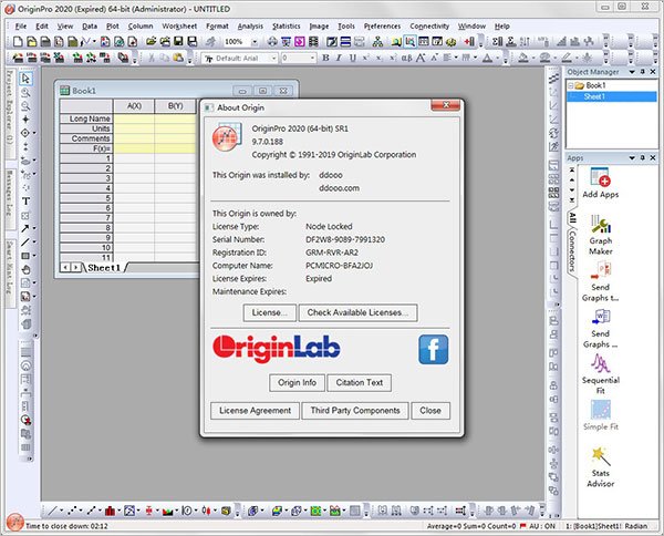 OriginPro2020中文免费版运行截图