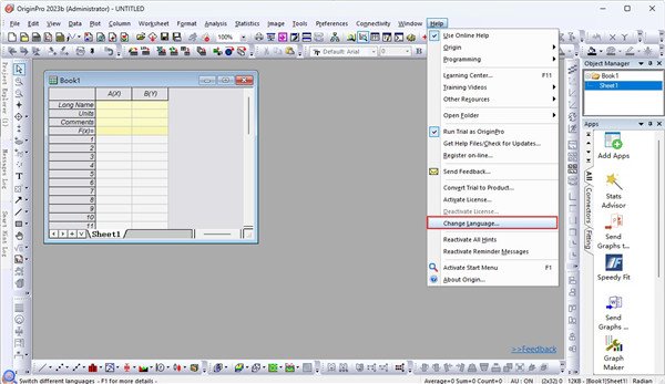 OriginLab OriginPro 2023中文激活版运行截图