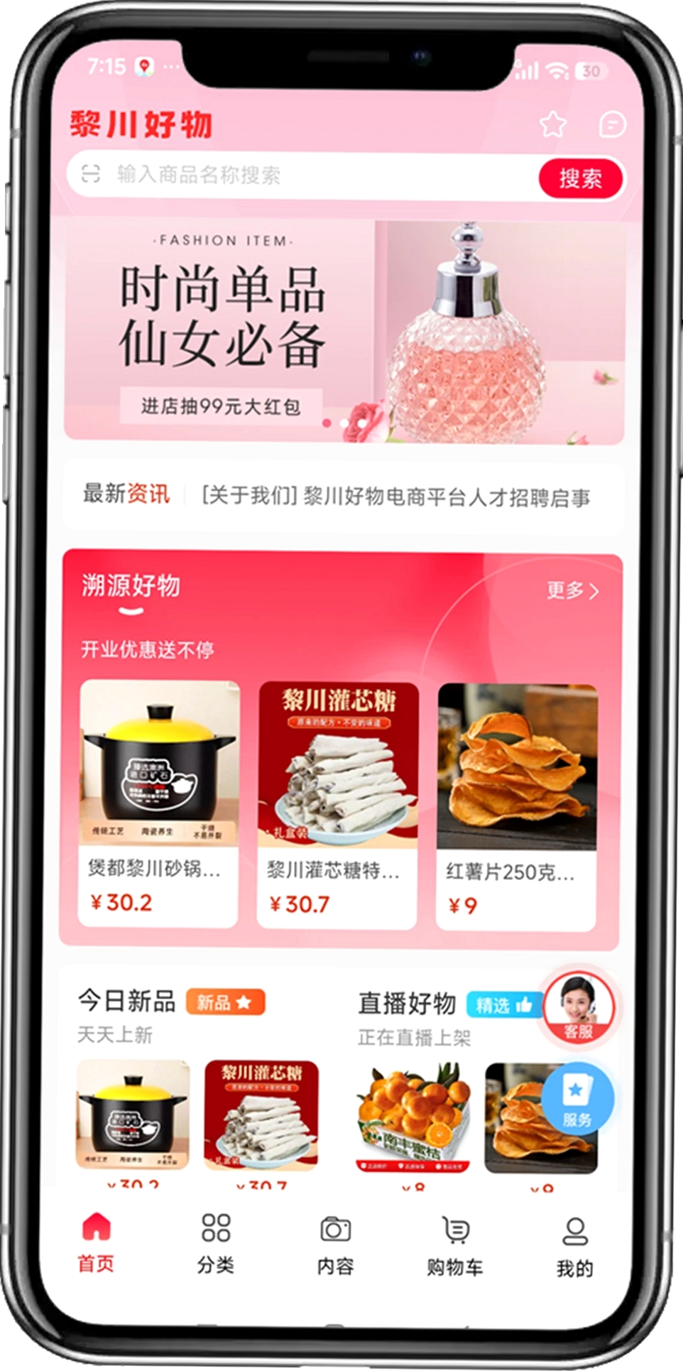 黎川好物运行截图