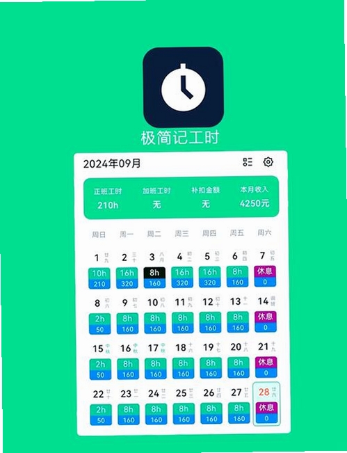工地记工统计运行截图