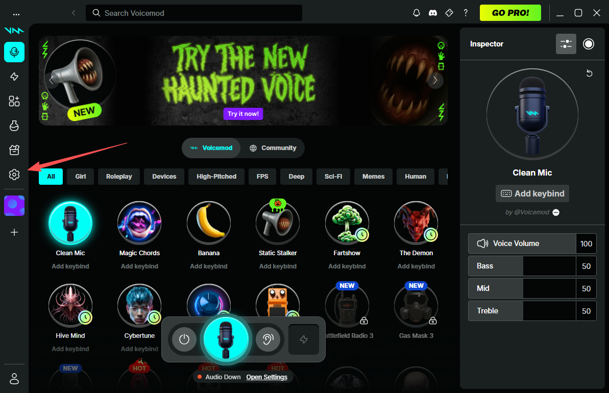 Voicemod变声器3.13.66中文最新版运行截图