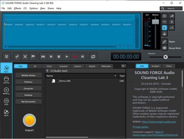 MAGIX Audio Cleaning Lab 3中文激活版运行截图