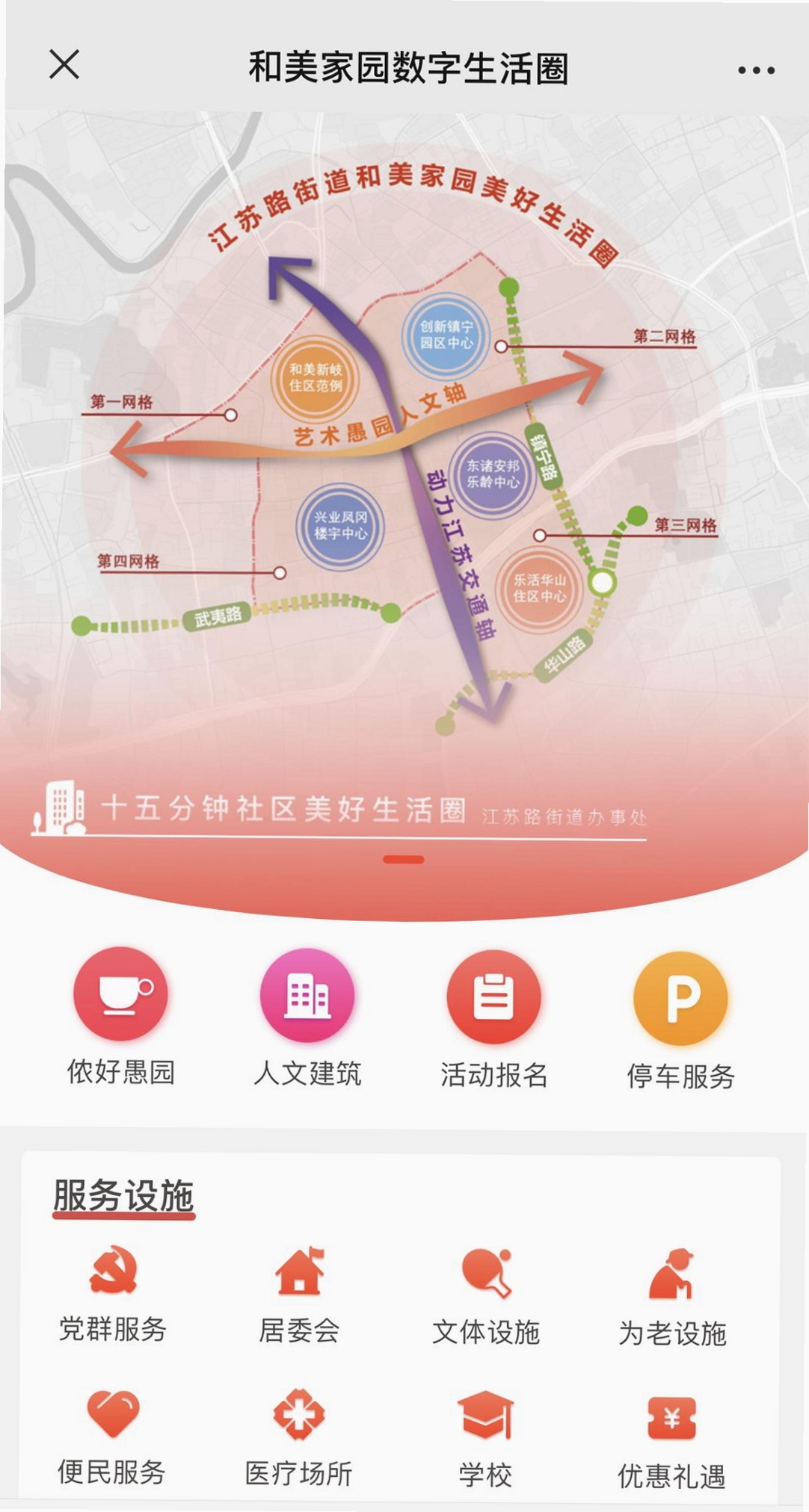 晰邻生活圈 使用教程 界面