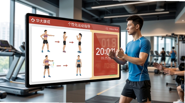 ���󿵳ɸ��Ի��˶�ָ�����棬��Ļ��չʾѵ�������ֽ�ͼ���ʱ��������Ϊ�ִ�����������������ģ����ʾ�����������涯��ʮ�㣬ɫ��������ͻ��������ָ����