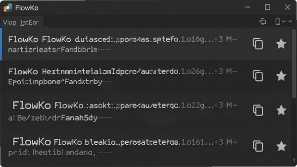FlowKo��������ʷ��¼�����ͼ���б���ʽչʾ�����ı���¼��ÿ���Ҳ��и��ƺ��ղ�Сͼ�꣬�����ɫΪ��ɫģʽ������������������FlowKo�����ڶ���������