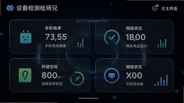 �豸��⹤�߼�ʦ�������棬չʾ�ֻ���ؽ������洢�ռ䡢����״̬�Ⱥ��ļ����Կ�Ƭʽ���ֳ��֣�����Ϊ��ɫ�Ƽ��з��������ͼ��������Ŀ