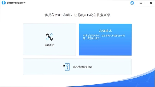 疯师傅苹果恢复大师运行截图