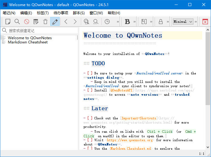 QOwnNotes���Ĵ����� ��ɫ��Я�ʼ���������ʹ��