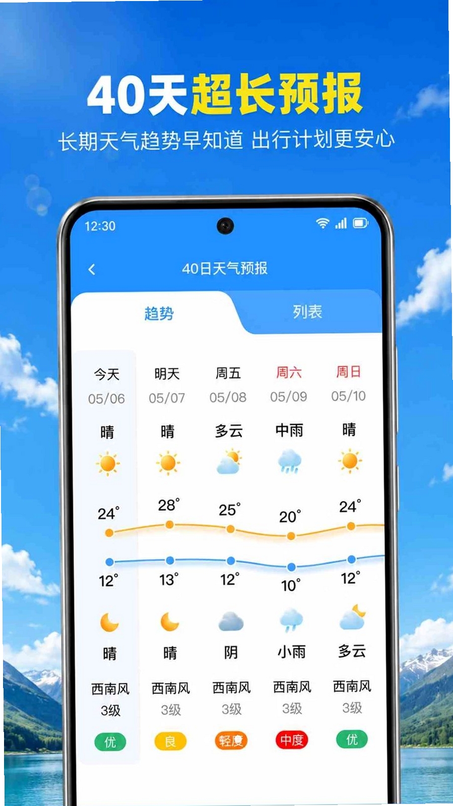 天气本地预警运行截图