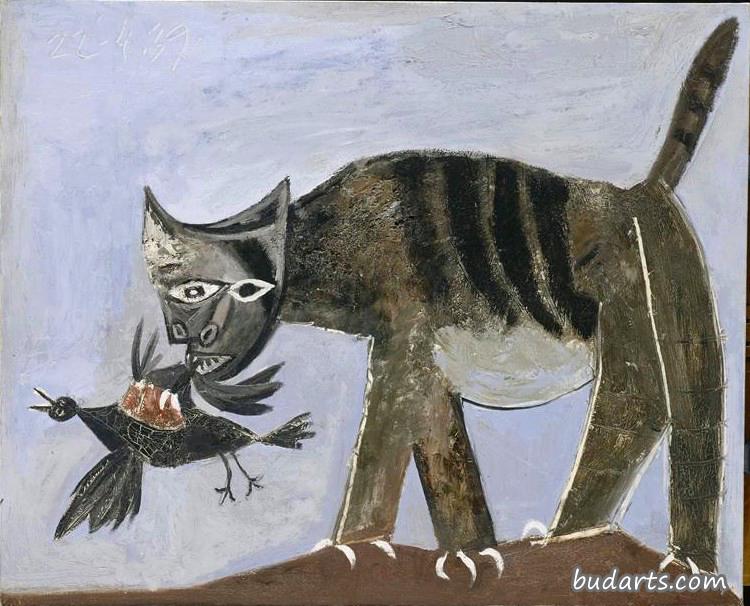 毕加索的猫 抽象艺术猫画作赏析