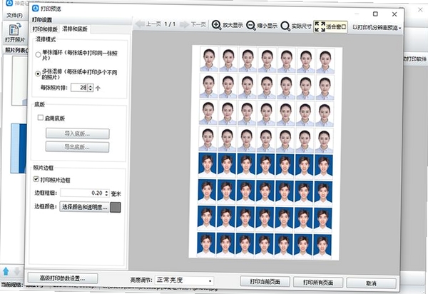 神奇证件照片打印软件运行截图