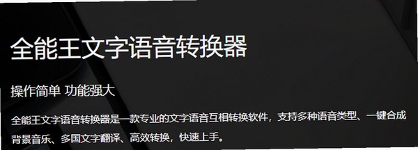 全能王文字语音转换器 启动报错 解决