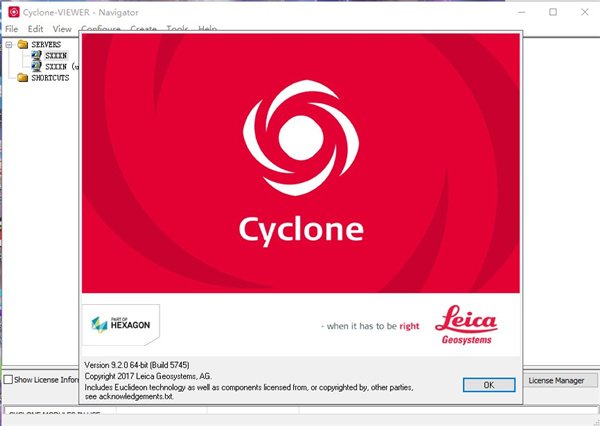 Leica Cyclone 9中文激活版运行截图