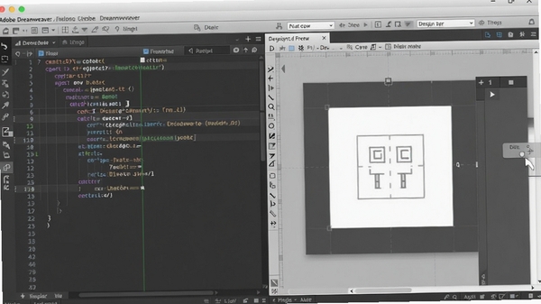 Adobe Dreamweaver �����ͼչʾ�����Ϊ���룬�Ҳ�Ϊ���Ԥ������������Ϊ�������棬չʾʵʱͬ���༭Ч��������Ϊǳ��ɫ�����������������