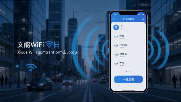����WiFi����Կ��������չʾ���ֻ���Ļ��ʾ����WiFi�б�������Ϊ�ִ����н־����źŲ�����ɢ���Ƽ�������ɫ����������������ͻ��һ�����Ӱ�ť��Booguģ������