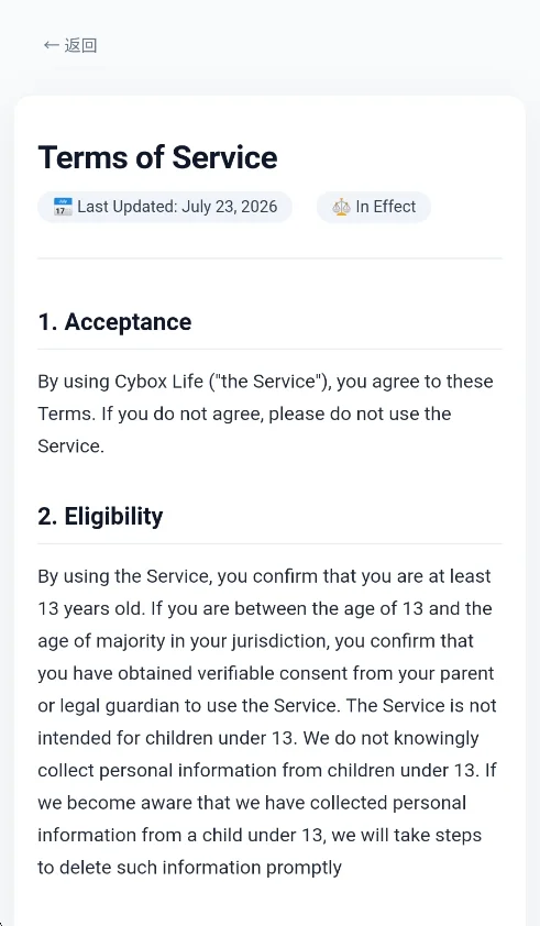 cyboxlife猫箱运行截图