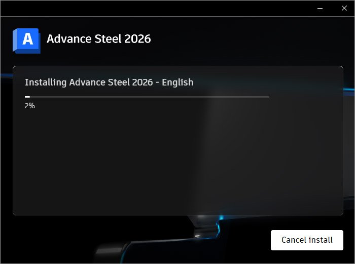 Autodesk Advance Steel 2026官方中文版运行截图