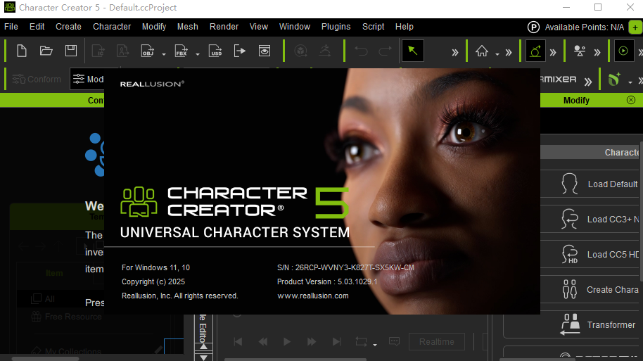 Character Creator 5中文解锁版运行截图