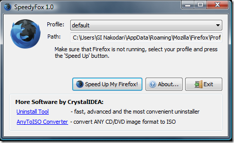 SpeedyFox 火狐浏览器 数据库优化前后对比