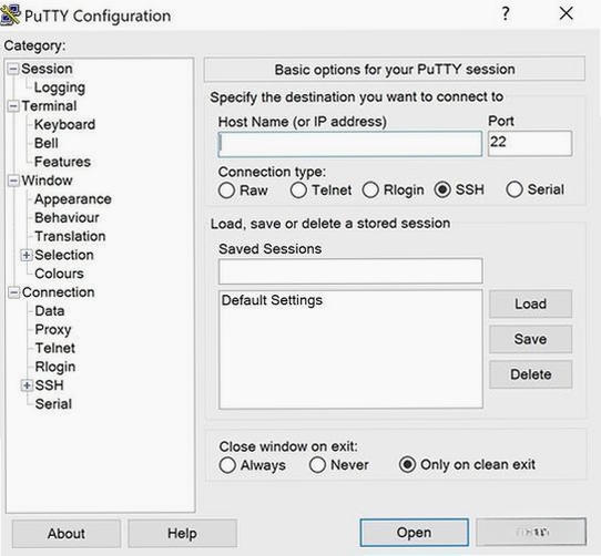 PuTTYSSH远程连接工具运行截图