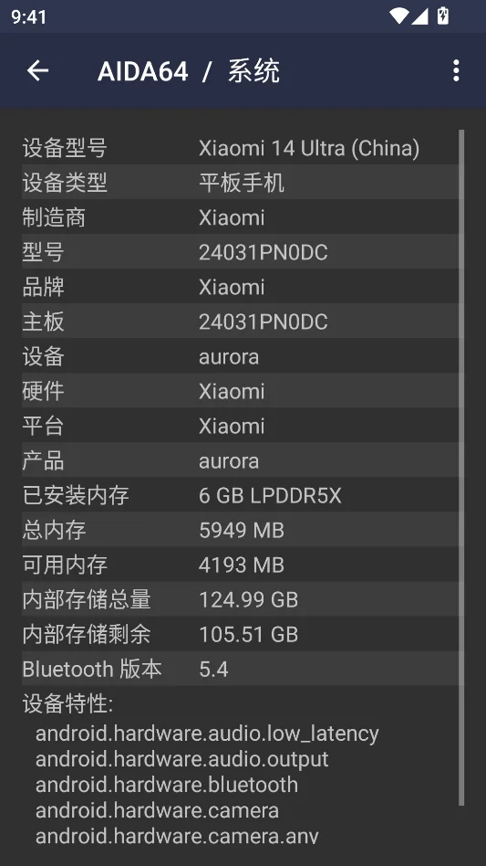 AIDA64运行截图