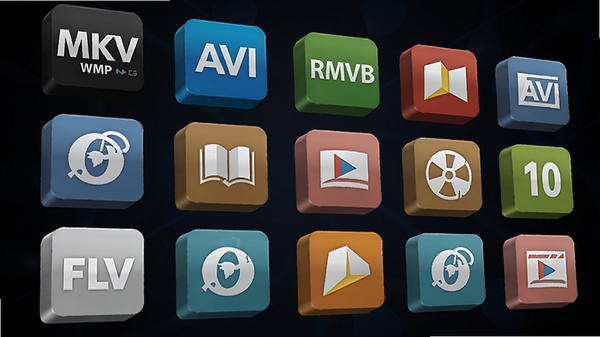 ���WMPͨ�ý����֧�ֵ���Ƶ��ʽͼ��ǽ������MKV��AVI��RMVB��FLV�ȳ�����ʽLOGO������Ϊ��ɫ���䣬ͼ������������ɫ������